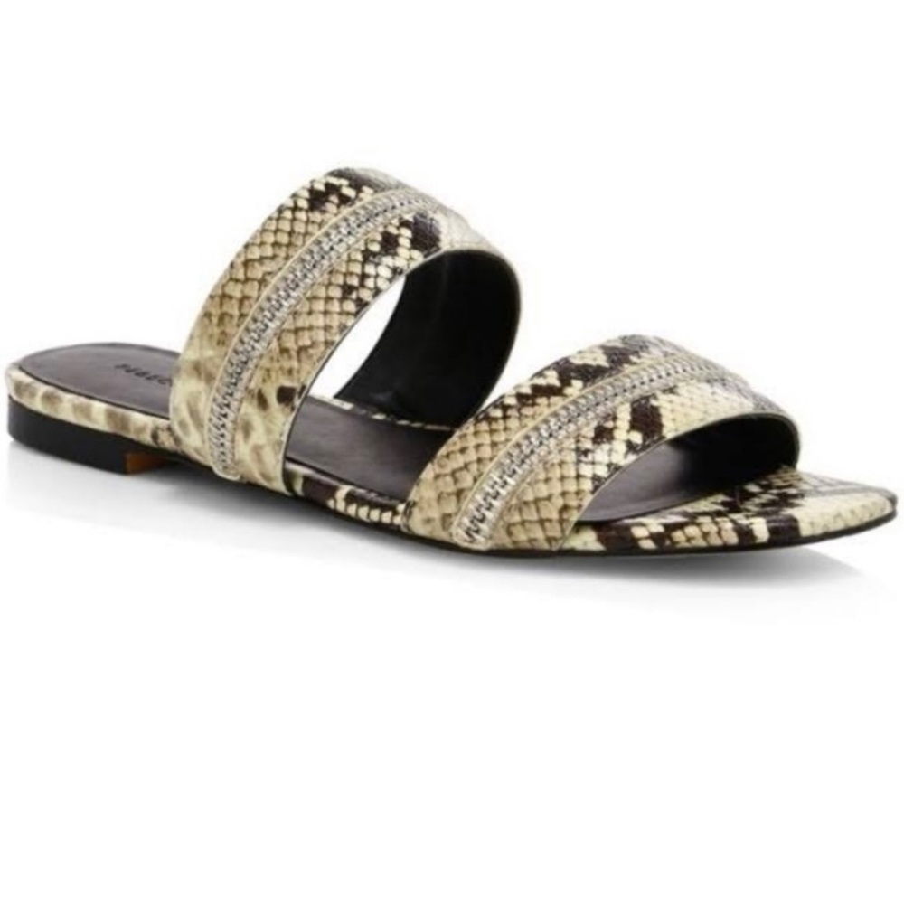 Rebecca Minkoff Marciann Genuine Leather Sandals Snakeskin Slip-on Style Size 6